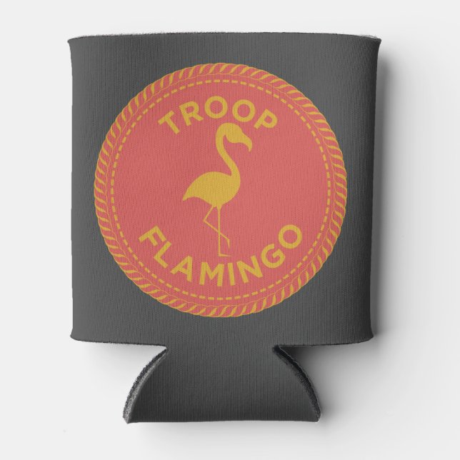 IGGPPCamp Troop Flamingo Drink Holder Can Cooler (Front)