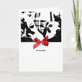 Iggy Christmas Ho. Ho. Woof. Holiday Card