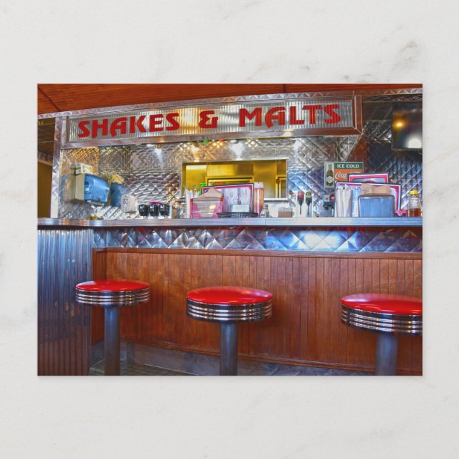 Iggy's Diner Interior, Carthage, Missouri Postcard (Front)