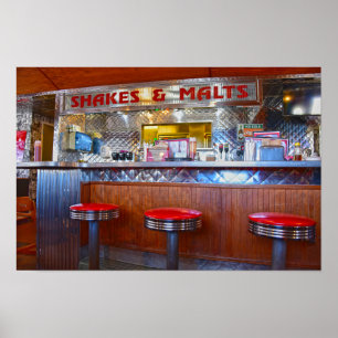 Iggy's Diner Interior, Carthage, Missouri Poster
