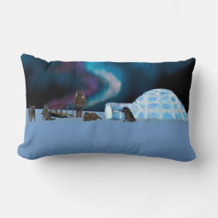 Igloo and Northern Lights Lumbar Cushion