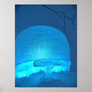 Igloo Room at Hotel de Glace, Quebec, Canada Poster