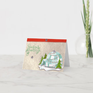 Igloo Seasons Greetings Christmas Card