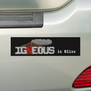 Igneous is Bliss Volcano Bumper Sticker