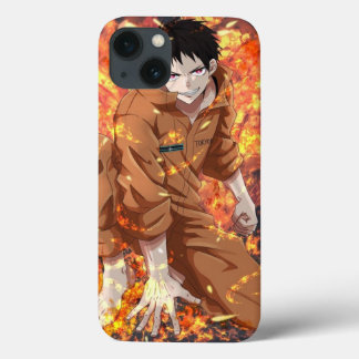 Ignite Your Style: Shinra Kusakabe Fire Force Anim iPhone 13 Case
