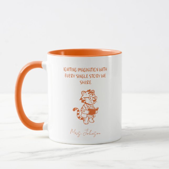 Igniting Imagination Every Story We Share Teacher Mug (Left)