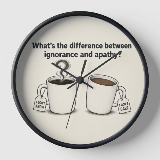 Ignorance and Apathy Clock (Front)