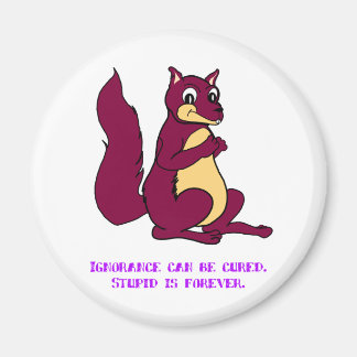 Ignorance can be cured. Stupid is forever. Magnet