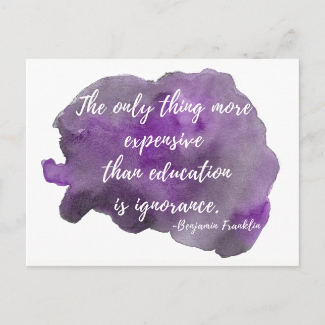 Ignorance is Expensive Postcard for the Resistance (Front)