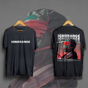 IGNORANCE masked face Brutalism Streetwear T-Shirt