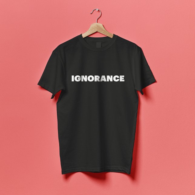 IGNORANCE masked face Brutalism Streetwear T-Shirt (Creator Uploaded)