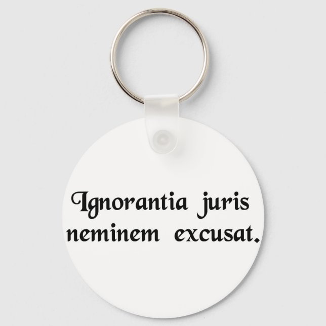 Ignorance of the law excuses no one. key ring (Front)