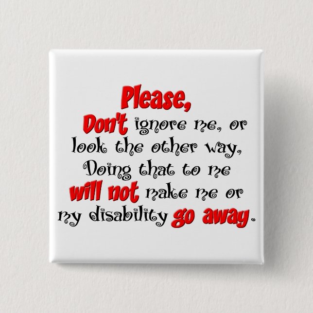 Ignore 15 Cm Square Badge (Front)