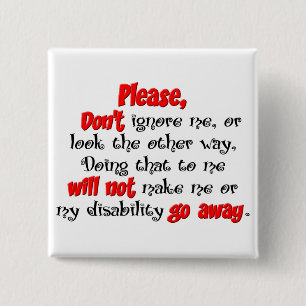 Ignore 15 Cm Square Badge