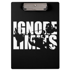 Ignore Limits - Bench Press - Workout Motivational Clipboard
