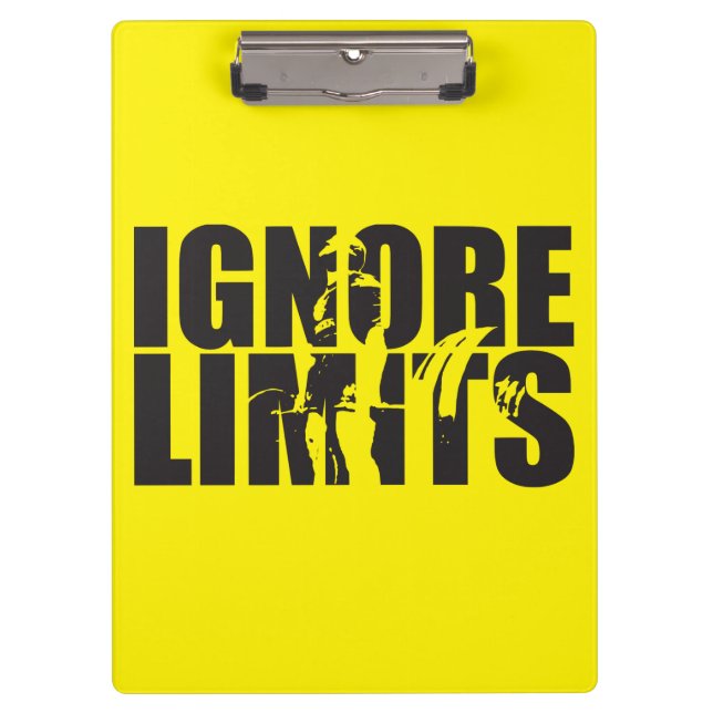 IGNORE LIMITS - Deadlift - Workout Motivational Clipboard (Front)