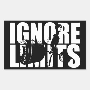 IGNORE LIMITS - Deadlift Workout Motivational Rectangular Sticker