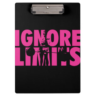 IGNORE LIMITS - Women's Weightlifting Motivational Clipboard