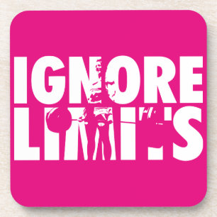 IGNORE LIMITS - Women's Weightlifting Motivational Coaster