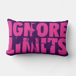IGNORE LIMITS - Women's Weightlifting Motivational Lumbar Cushion