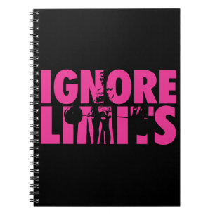 IGNORE LIMITS - Women's Weightlifting Motivational Notebook