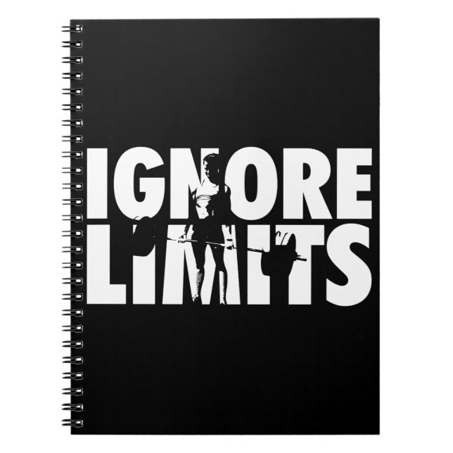 IGNORE LIMITS - Women's Weightlifting Motivational Notebook (Front)