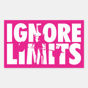 IGNORE LIMITS - Women's Weightlifting Motivational Rectangular Sticker