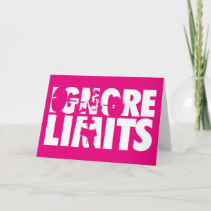 IGNORE LIMITS - Women's Workout Motivational Card