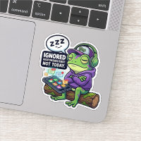 Ignoring Responsibilities Frog Sticker