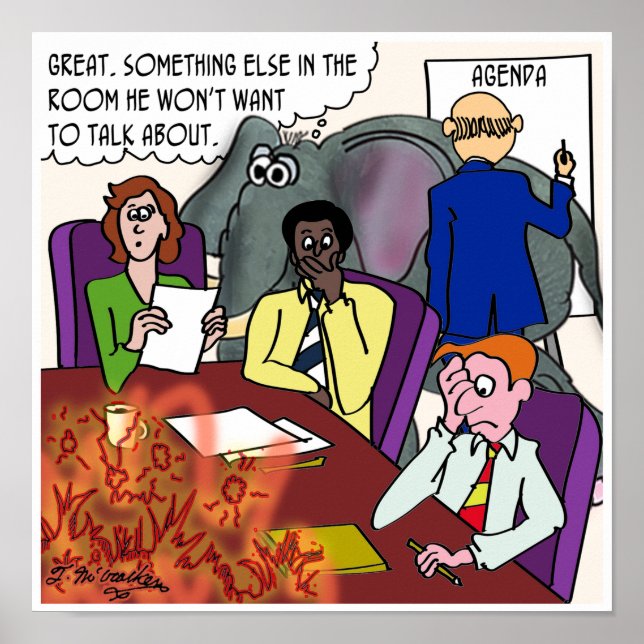Ignoring the Elephant & the Fire in the Conference Poster (Front)