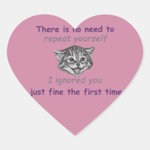 Ignoring You Heart Sticker