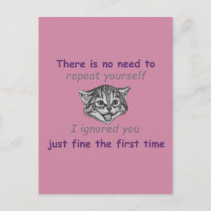 Ignoring You Postcard