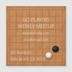 Igo Baduk Weiqi Group 9x9 Goban MagneticCard