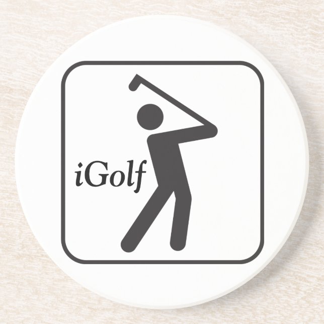 iGolf Sandstone Coaster (Front)