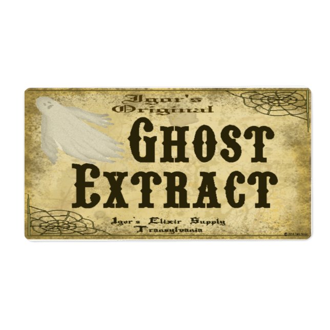 Igor's Ghost Extract Halloween Pantry Potion Label (Front)