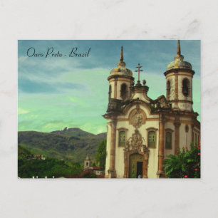 Igreja São Francisco de Assis, Ouro Preto, Brazil Postcard