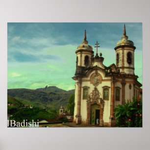Igreja São Francisco de Assis, Ouro Preto, Brazil Poster