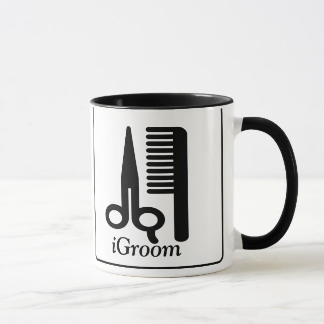 iGroom Mug with Stylised Dog image (Right)