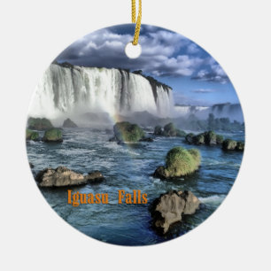 Iguacu falls Brazil Ceramic Ornament