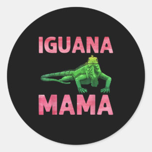 Iguana Art For Mum Girls Women Lizard Reptile Igua Classic Round Sticker