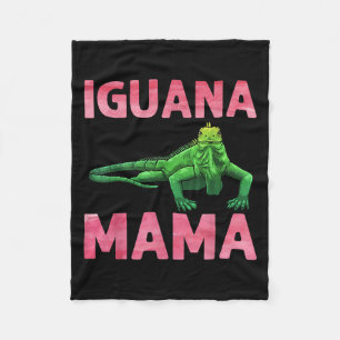 Iguana Art For Mum Girls Women Lizard Reptile Igua Fleece Blanket