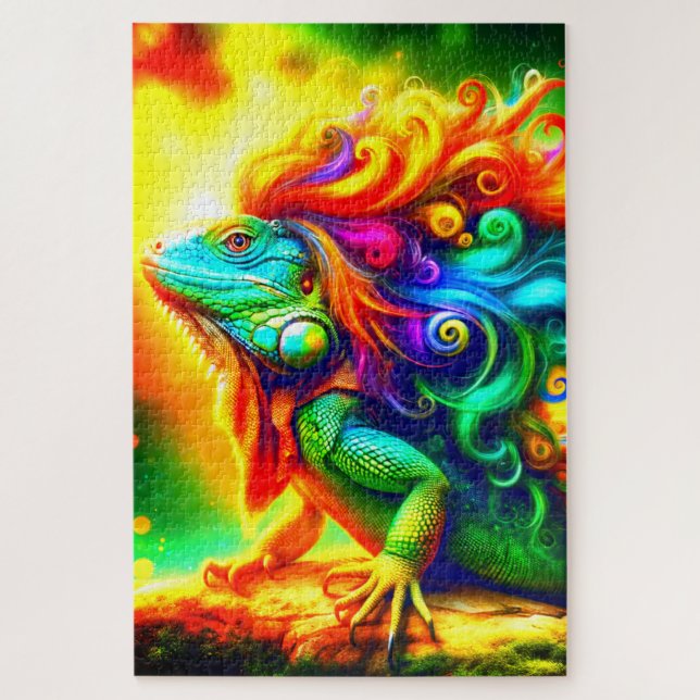 Iguana Art Jigsaw Puzzle (Vertical)