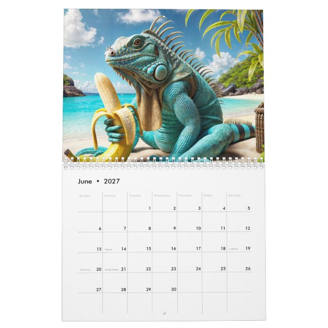 Iguana  calendar (Jun 2027)
