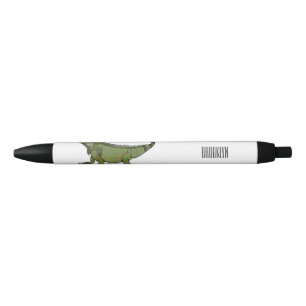 Iguana cartoon illustration  black ink pen