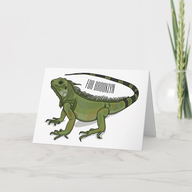 Iguana cartoon illustration  card (Front)