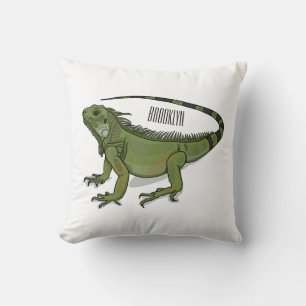 Iguana cartoon illustration cushion