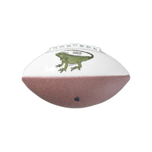 Iguana cartoon illustration football