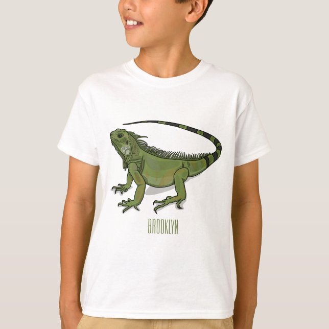 Iguana cartoon illustration T-Shirt (Front)