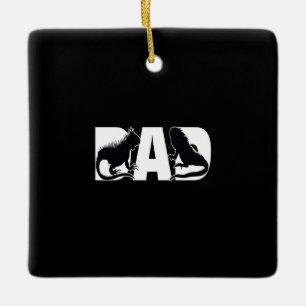 Iguana Dad Ceramic Ornament