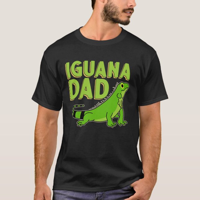 Iguana  Dad Reptiles Pet Lizards Reptile Owner Gra T-Shirt (Front)